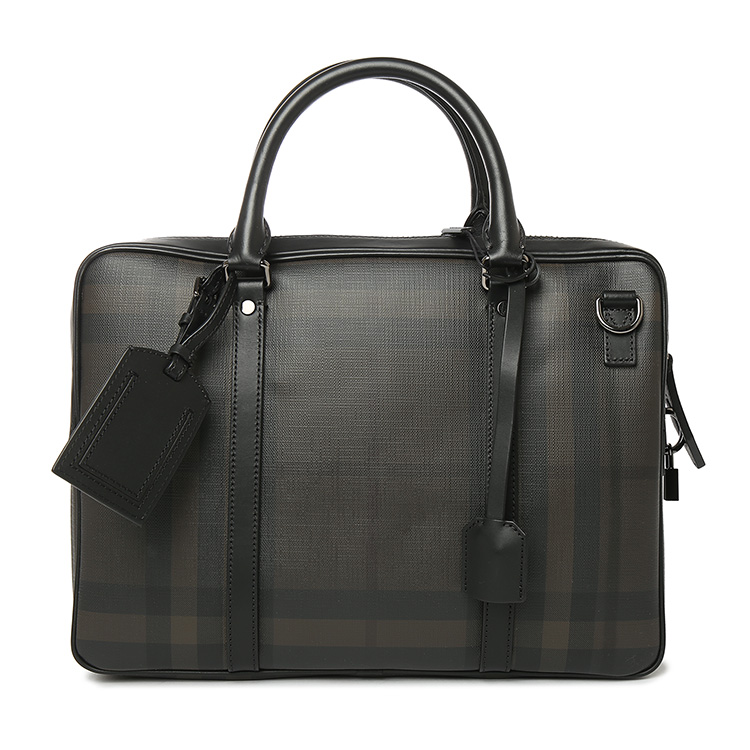 burberry(博柏利) 烟熏格纹pvc两用公文包