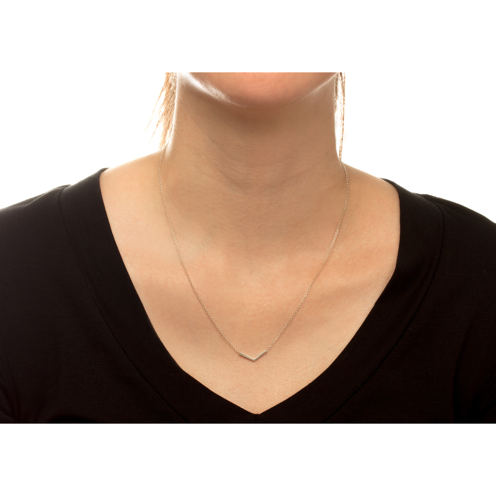 dogeared balance 平衡骨系列纯银v型项链 v1s-s200-211600