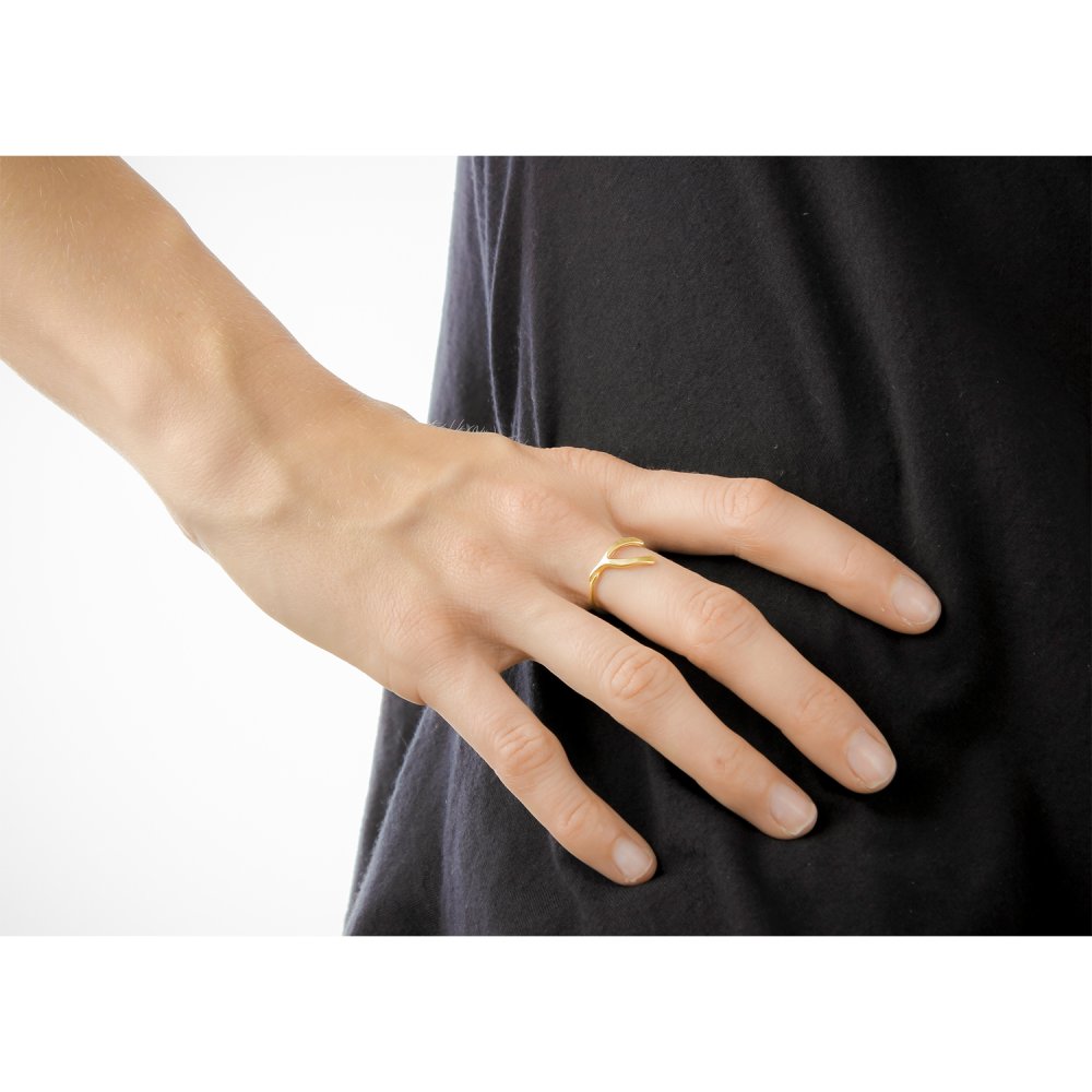 dogeared/dogeared wish large wishbone ring 大号许愿