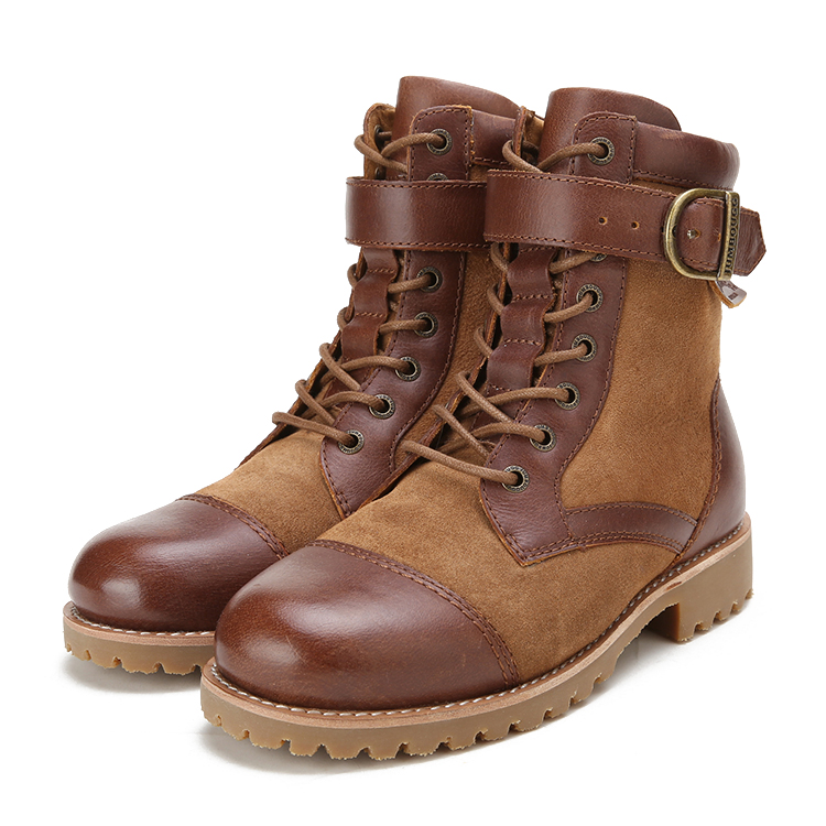 jumbougg 女士栗色女马丁靴