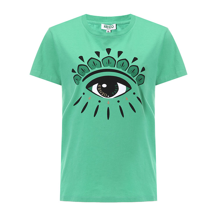 kenzo(高田贤三) #绿色眼睛图案纯棉t恤 m
