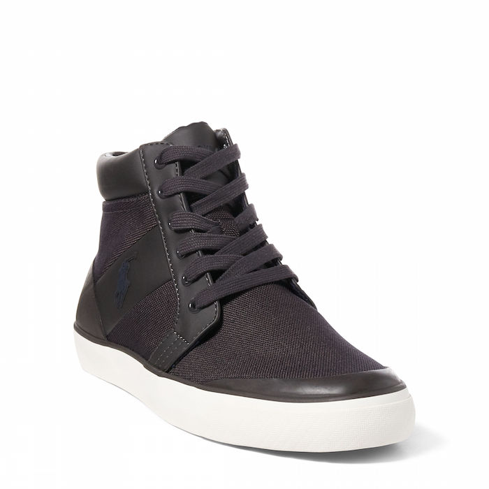 poloralphlauren拉夫劳伦16新款男士isaak帆布配皮高帮