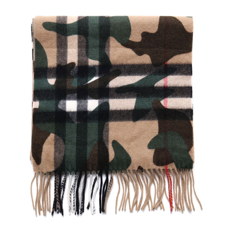 burberry(博柏利) 经典格迷彩花纹山羊绒围巾168*30