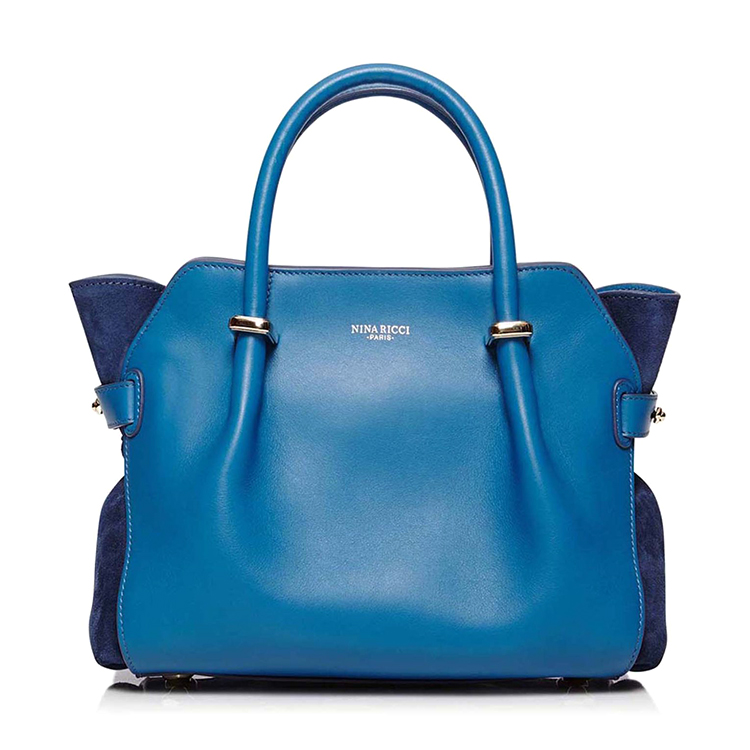 nina ricci/莲娜丽姿 女士 真皮 logo点缀 手提包 bnir0244_storm