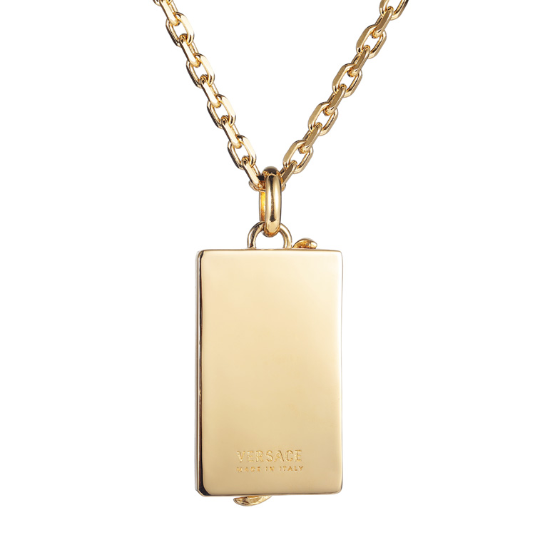 versace/范思哲 男士黑色金属项链