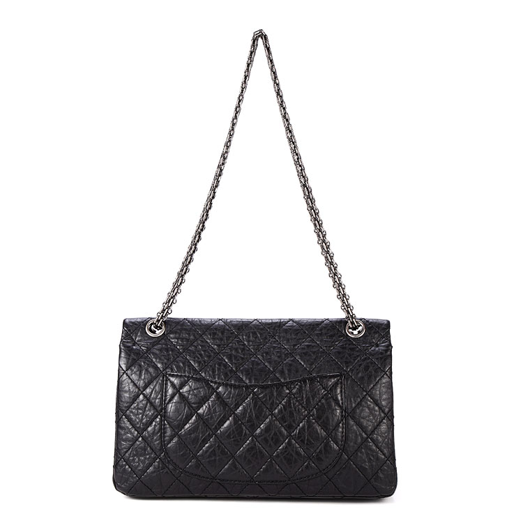 chanel(香奈儿) 黑色皮质2.55单肩包