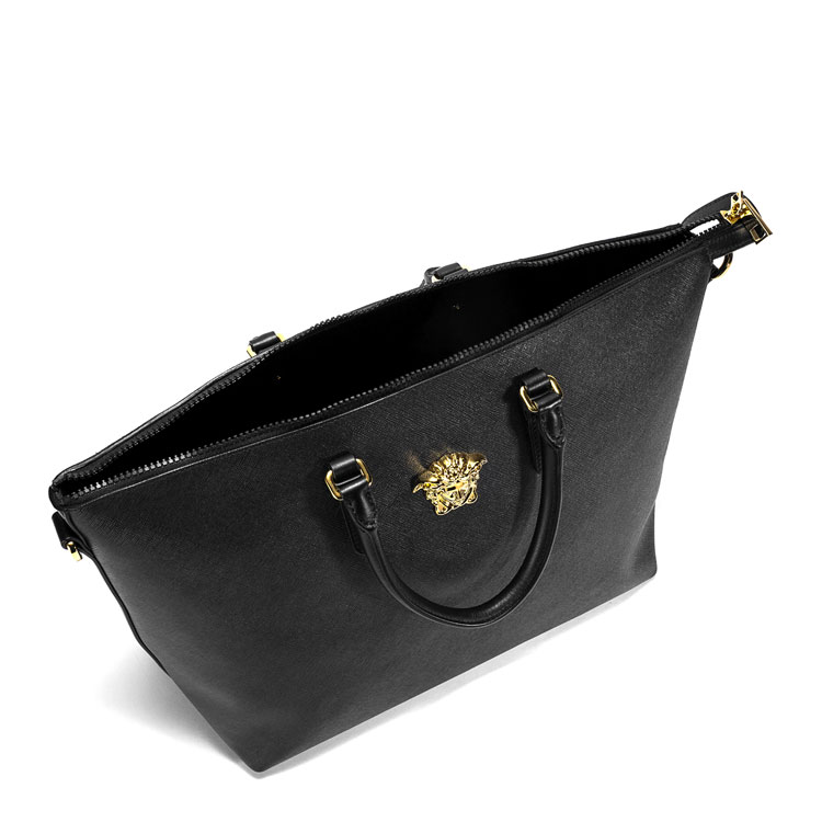 versace/范思哲女士黑色牛皮手提包