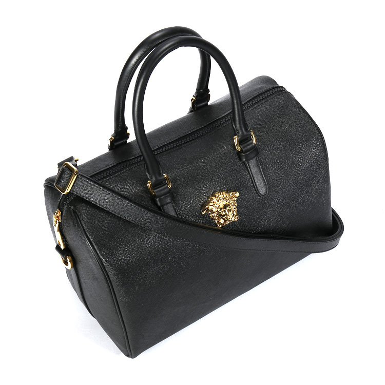 versace/范思哲女士黑色尼龙手提包