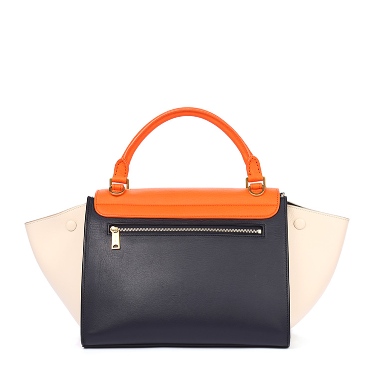 celine(赛琳) 橘色/藏蓝色/米色皮质秋千包