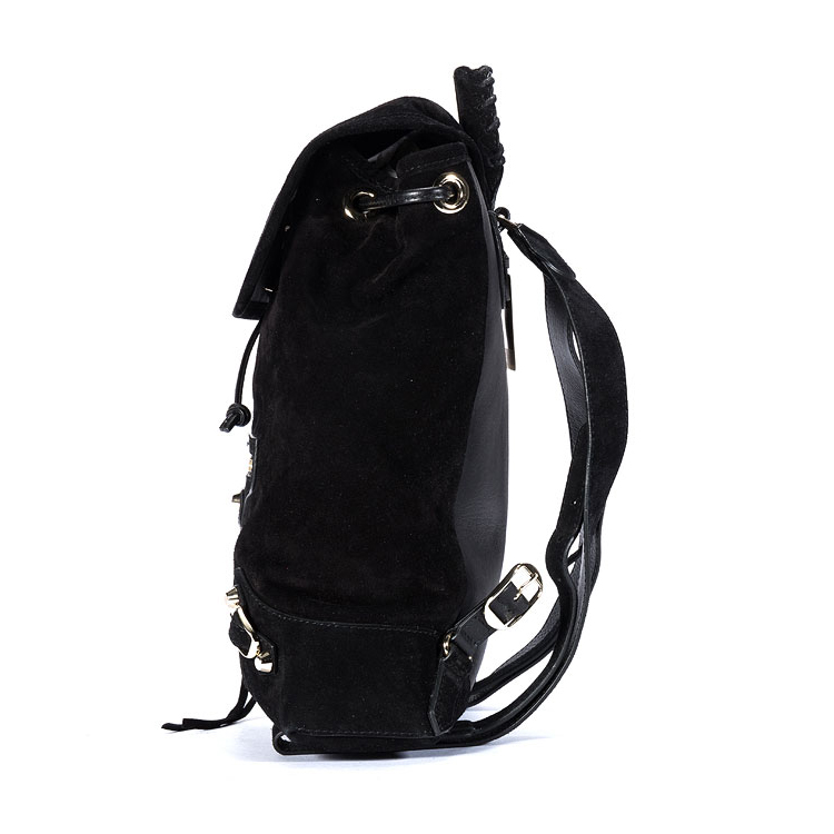 balenciaga(巴黎世家) #黑色翻毛皮女士双肩包