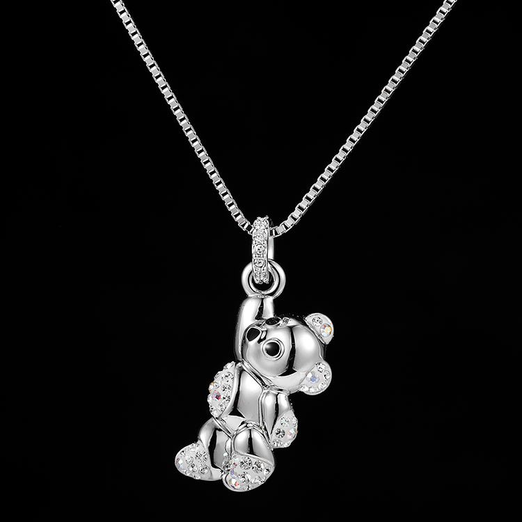 swarovski(施华洛世奇) 银色小熊装饰项链