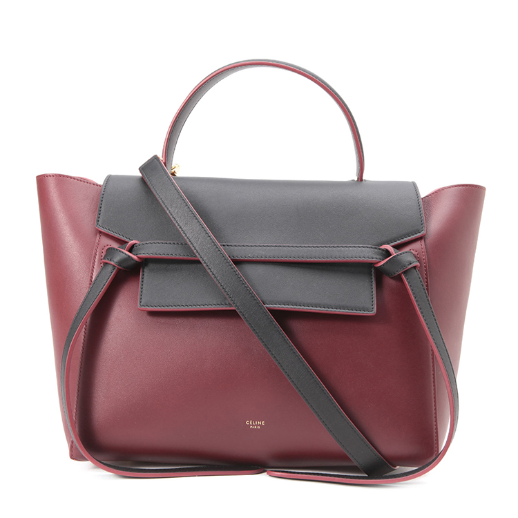 celine(赛琳) 红/黑色皮质鲶鱼两用包