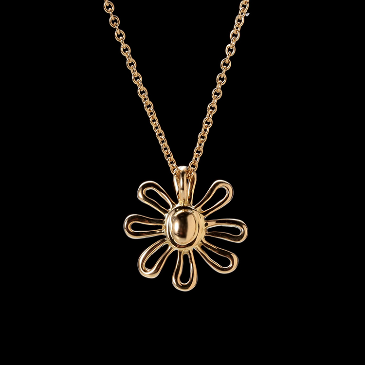(蒂芙尼) 18k黄金花朵吊坠项链