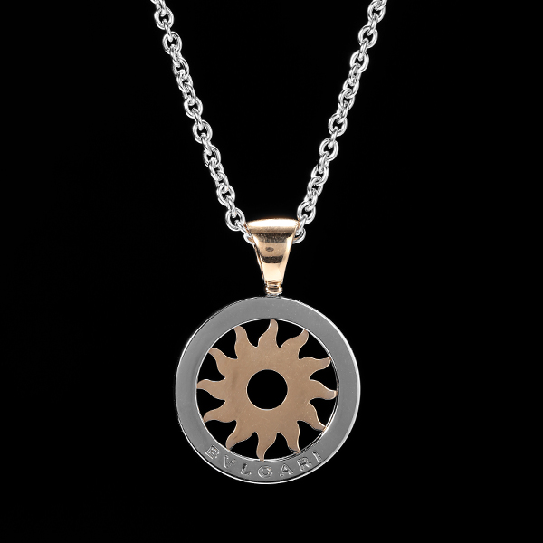 bvlgari(宝格丽) bvlgari系列18k黄金/钢吊坠18k白金项链