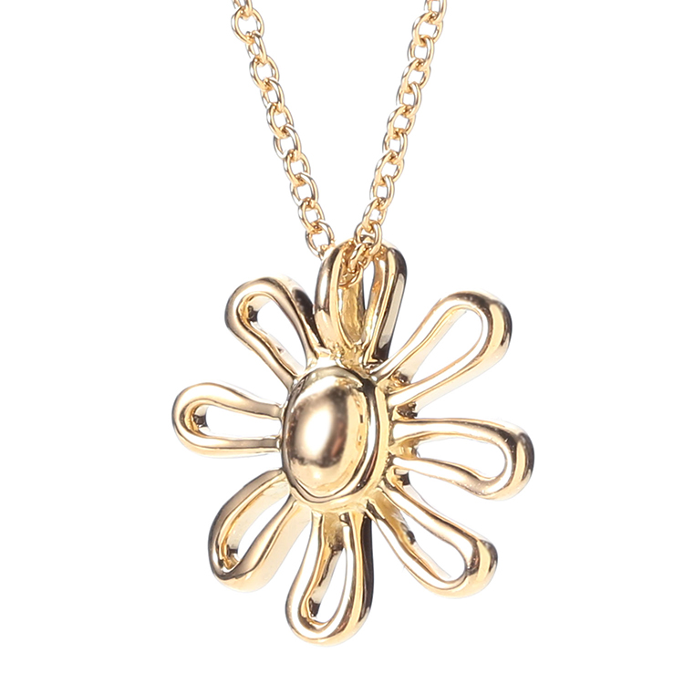 (蒂芙尼) 18k黄金花朵吊坠项链