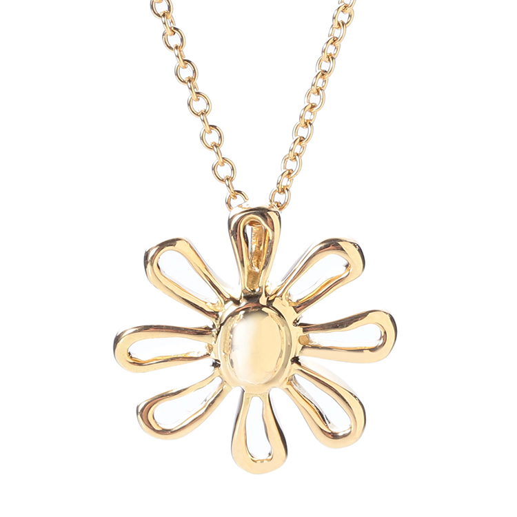 (蒂芙尼) 18k黄金花朵吊坠项链