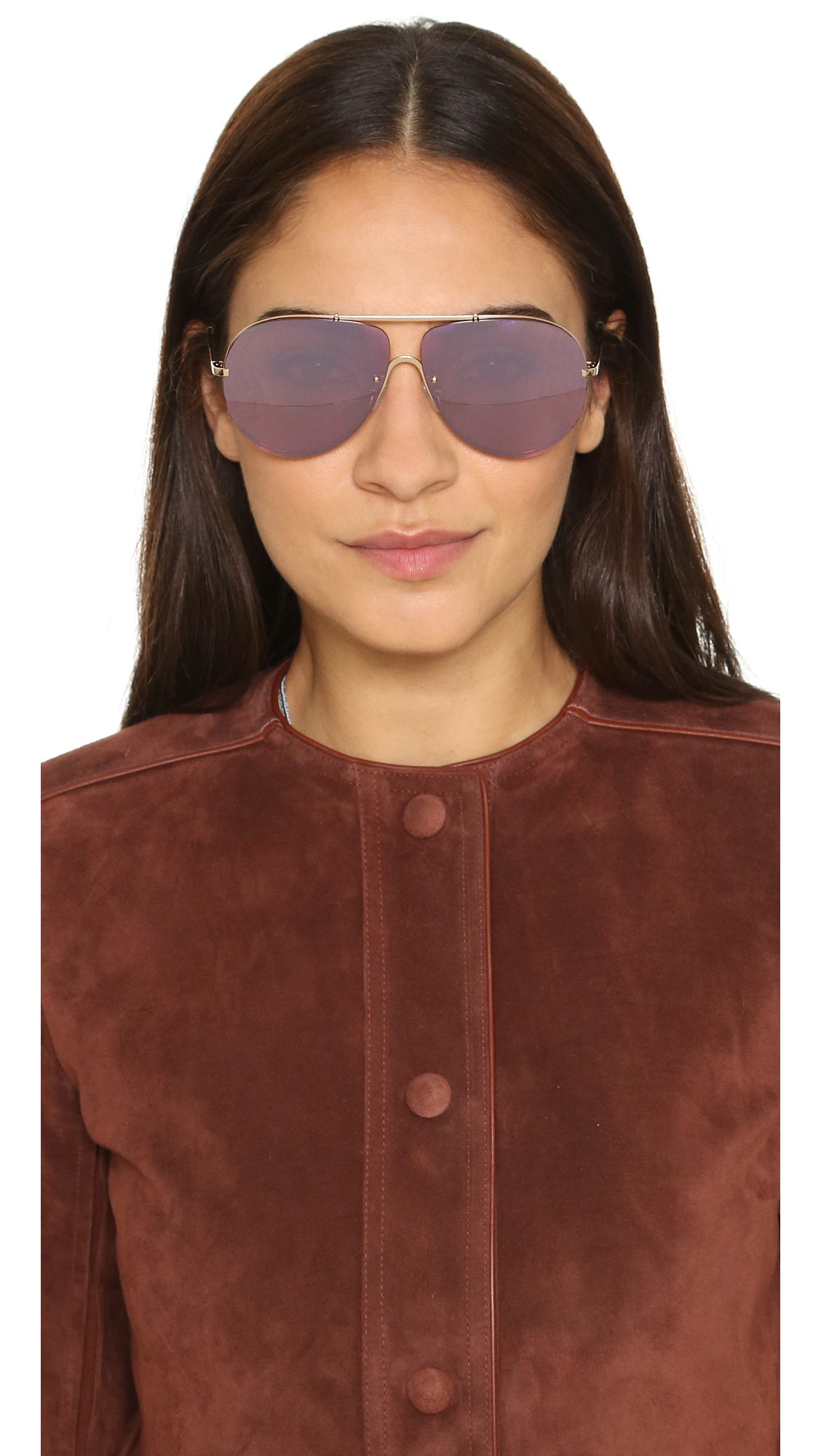 elizabeth and james金属金色框玫瑰色镜片太阳眼镜rider ejs#1603