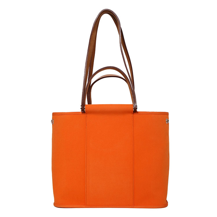 hermes(爱马仕) 橘色帆布两用包cabag31