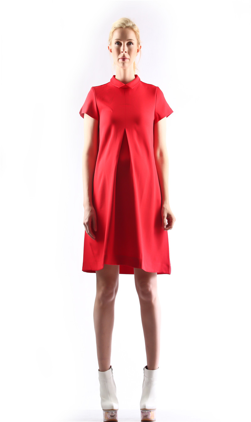 madeleine maternity 短袖紅色孕婦連衣裙amber dress 4412 red