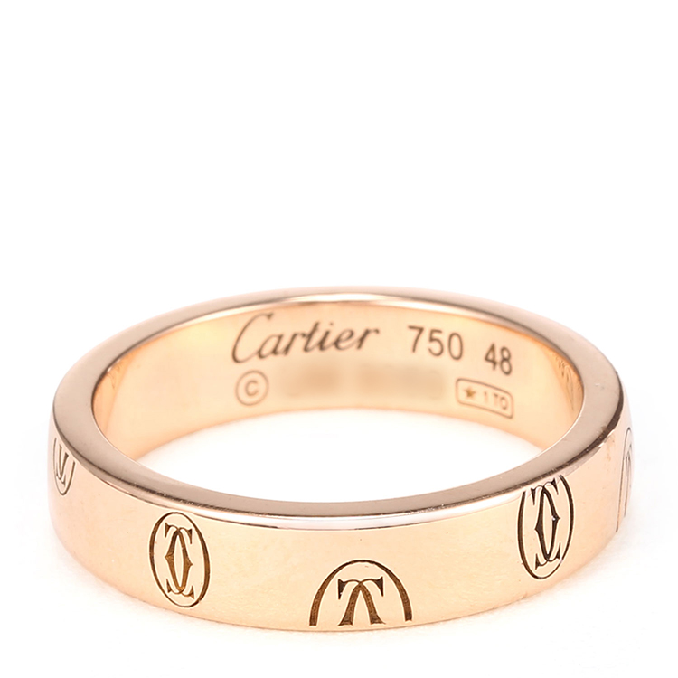 cartier(卡地亚#18k金logo戒指 48