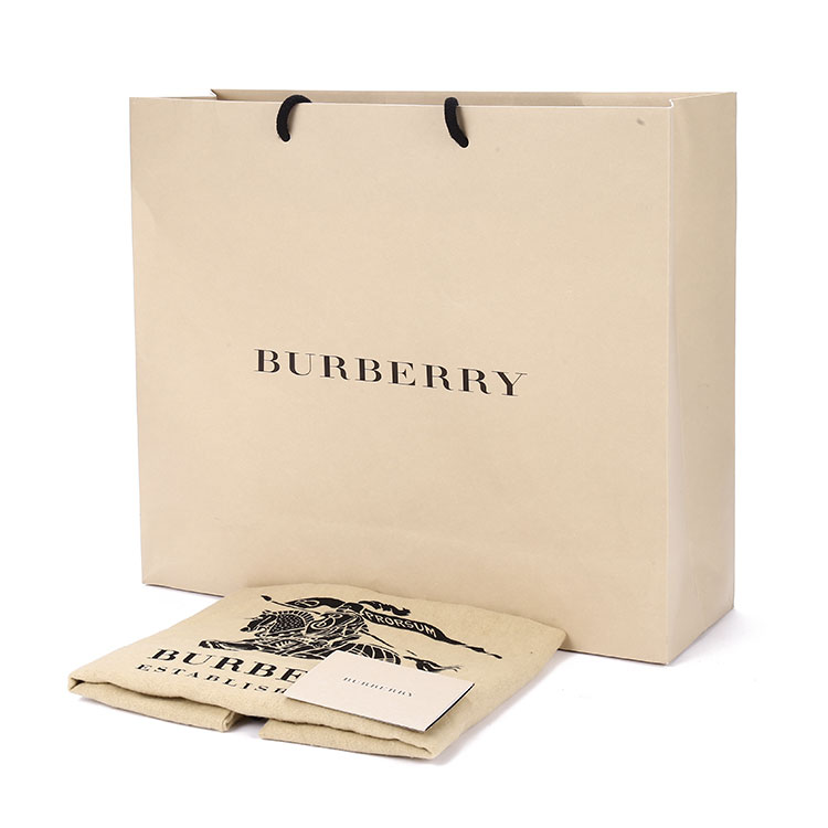 burberry(博柏利) 卡其色帆布玫红色配皮两用包