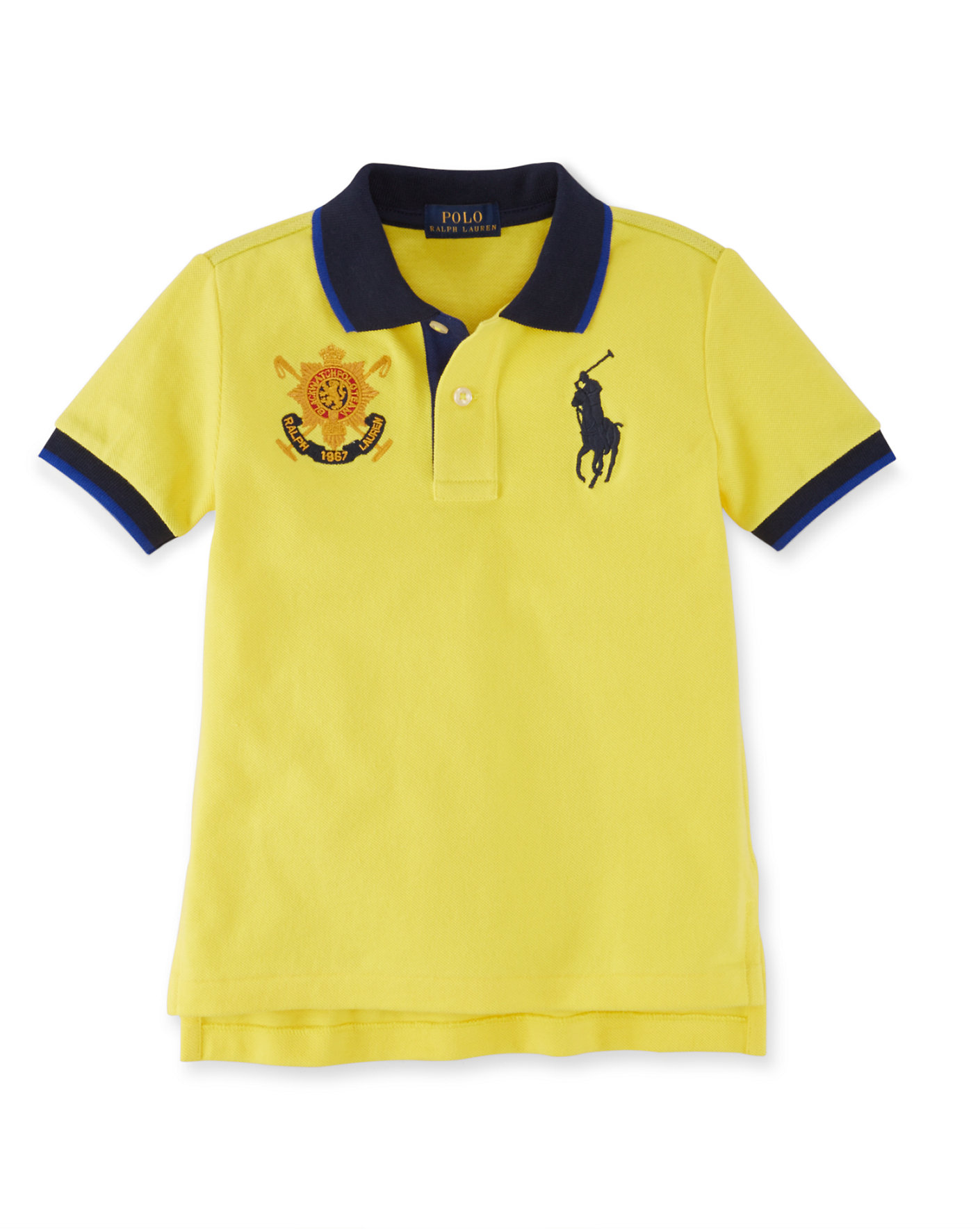 ralph lauren 男童短袖全棉大马球logo刺绣polo衫85362656