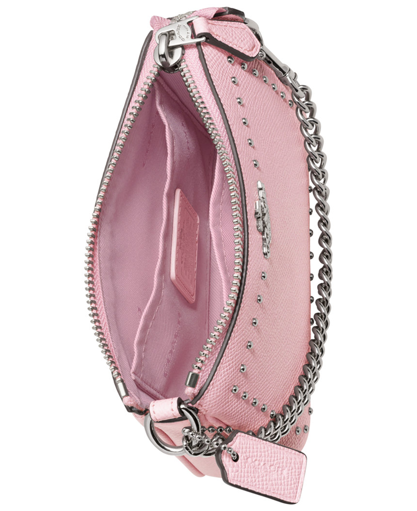 coach/蔻驰 女士粉色铆钉nolita手拿单间两用包m-2602621