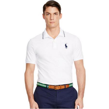 polo golf/拉夫劳伦 纯色piqu polo衫 中号马标t恤
