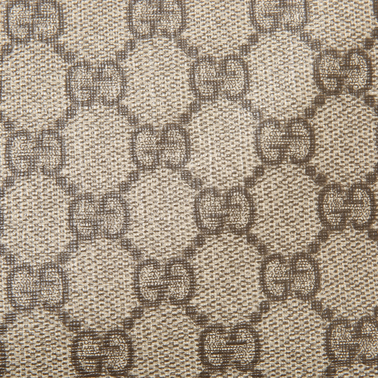 gucci(古驰) 乌木色pvc配白色皮质单肩包