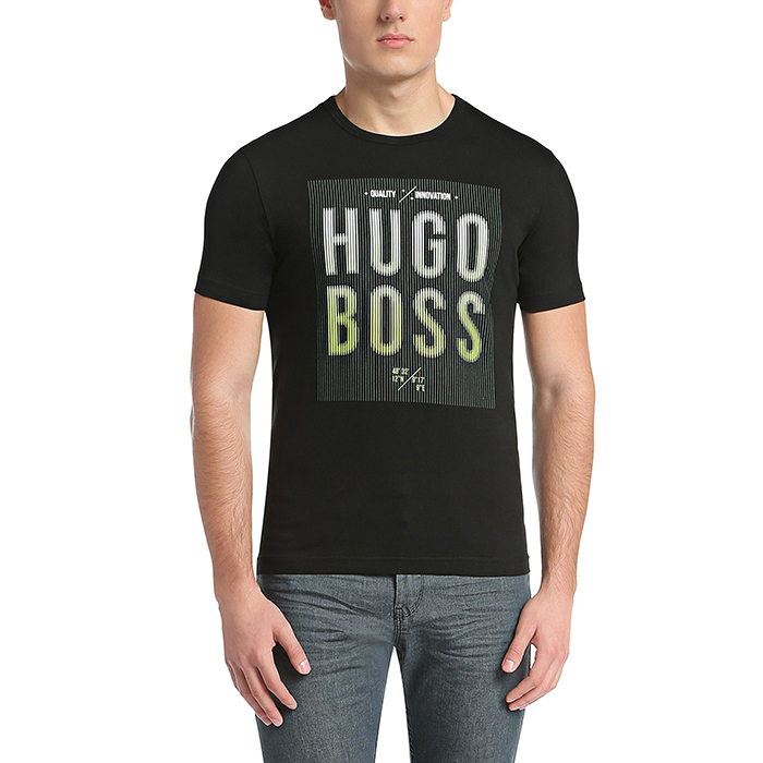 hugo boss/雨果波士男士纯棉圆领经典logo现代风格短袖t恤50302479