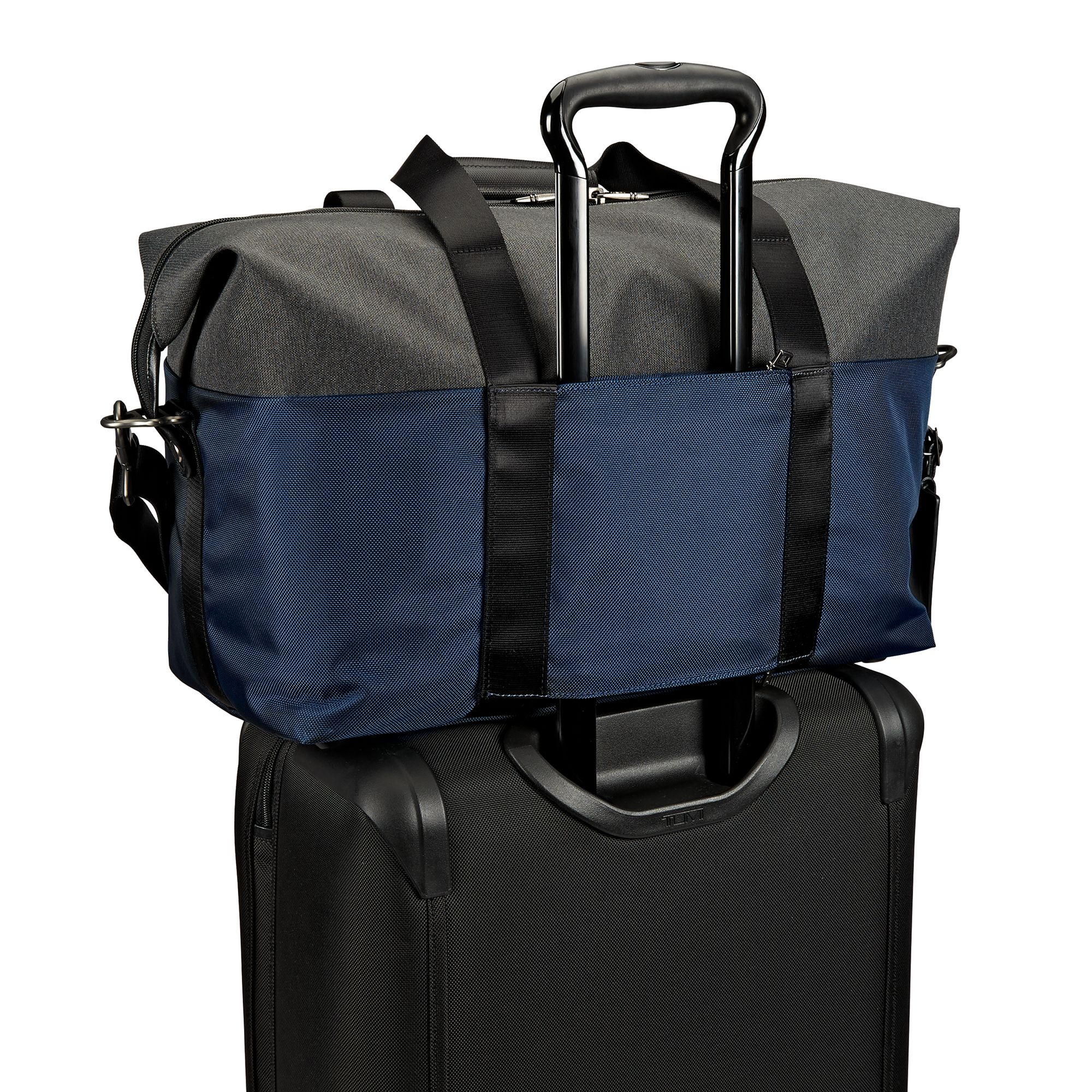 tumi 男士小号手提肩背两用龙蓝灰拼色行李包22149na2