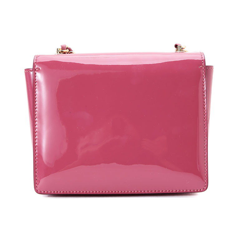 salvatoreferragamo菲拉格慕豆沙粉色漆皮女士迷你斜挎包