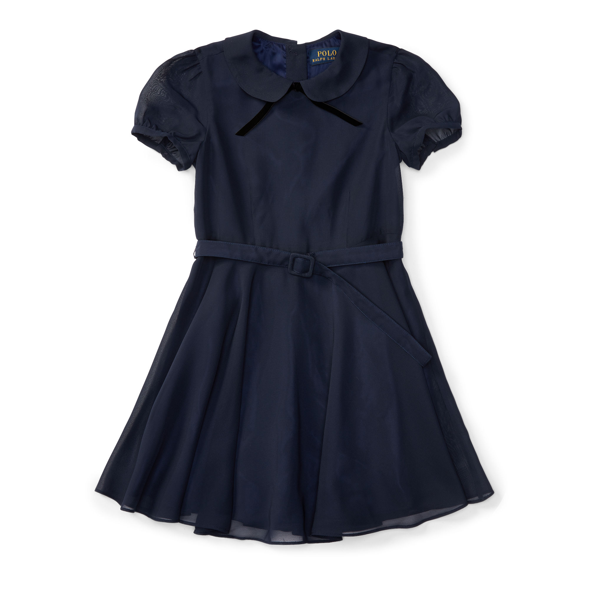 ralph lauren polo 拉夫劳伦女童彼得潘领泡泡袖礼服裙99493156