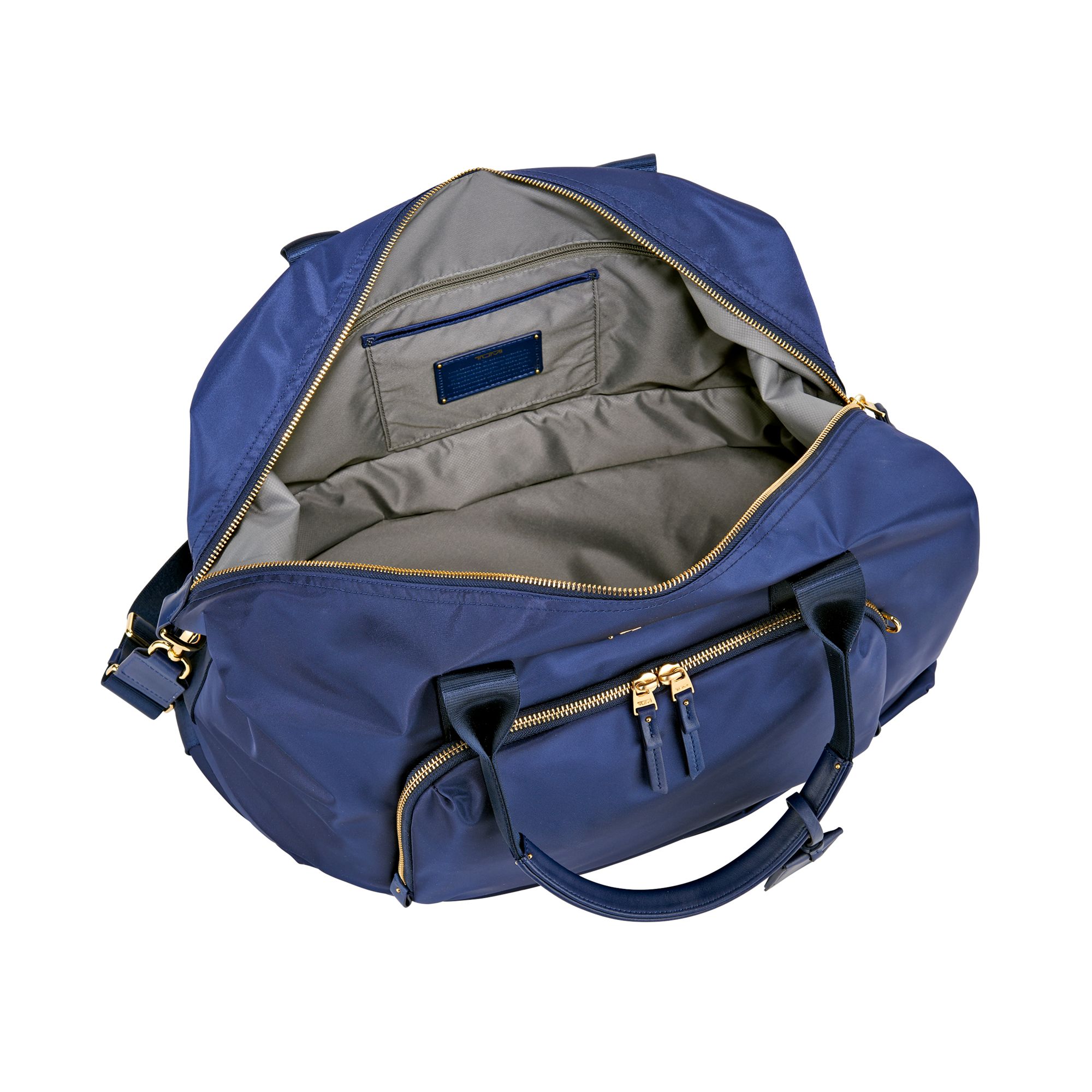 tumi voyageur系列女士超轻手提肩背两用尼龙拼皮可扩容小型旅行包