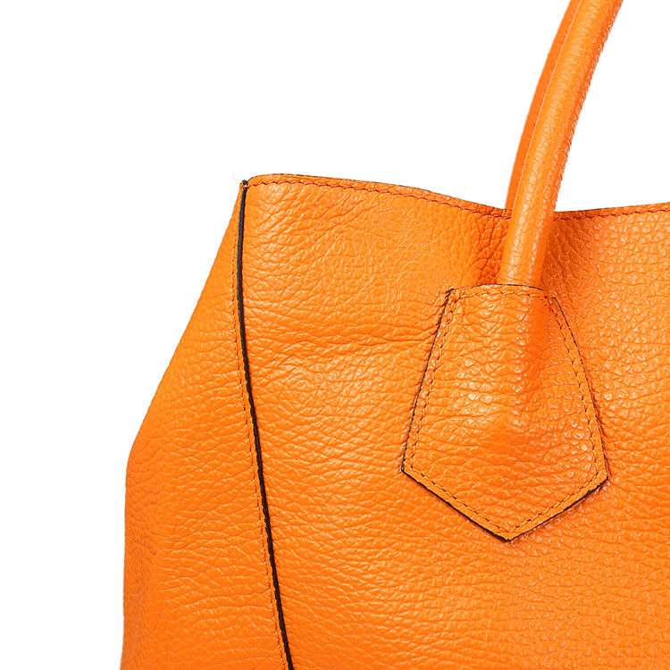 barbara milano(barbara milano) a橘色皮质手提包