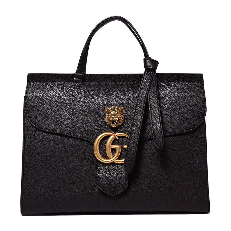 gucci(古驰) 黑色皮质手提包