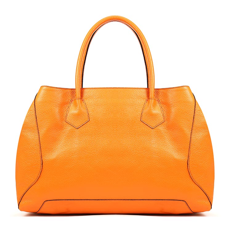 barbara milano(barbara milano) a橘色皮质手提包