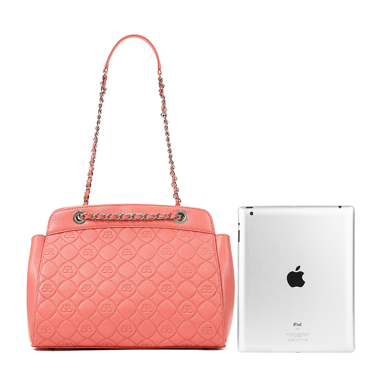 barbara milano(barbara milano) a玫粉色皮质单肩包