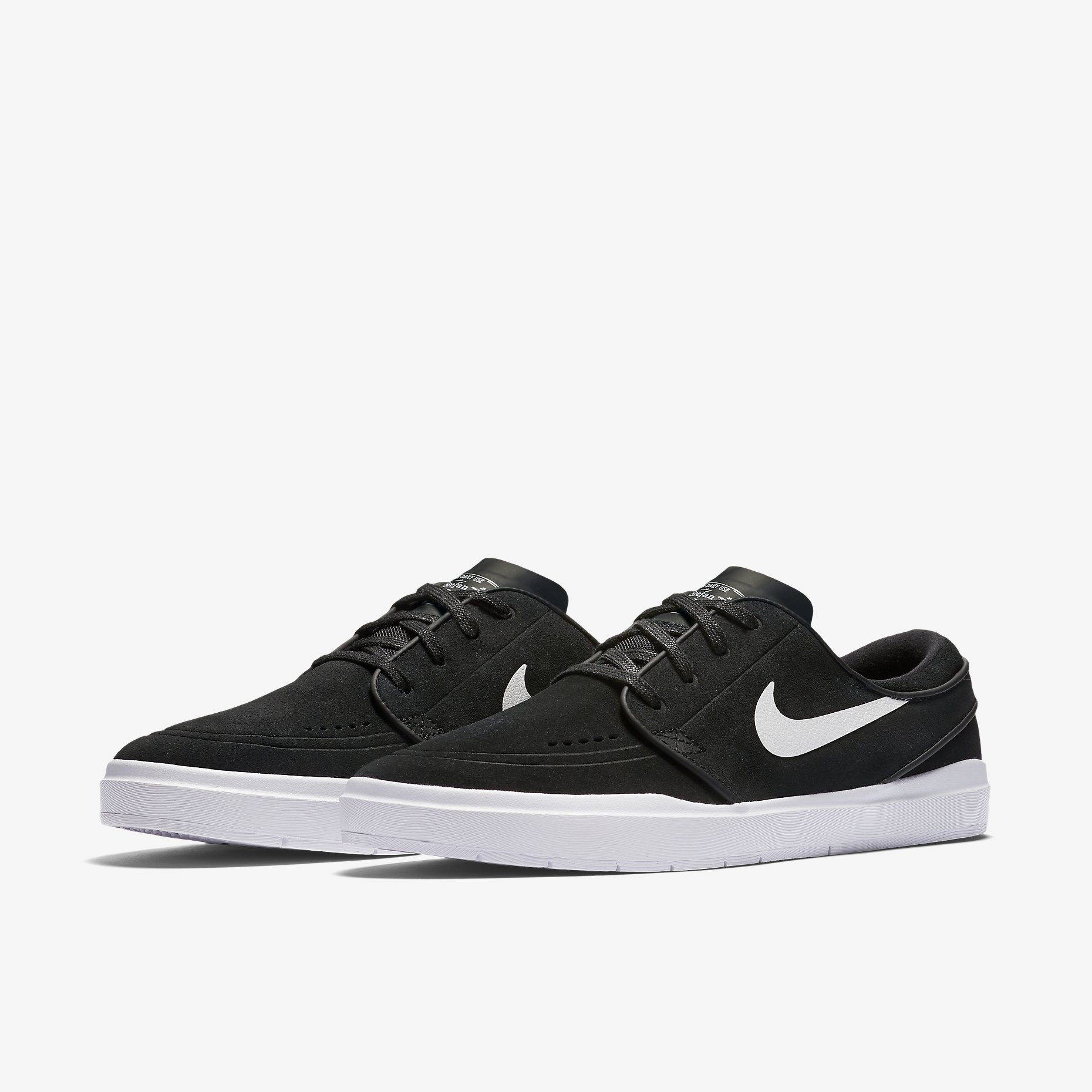 nike黑/白 sb stefan janoski hyperfeel 中性低帮透气滑板鞋844443