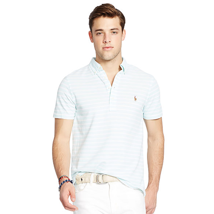 polo ralph lauren/拉夫劳伦 hampton 男士纯棉条纹polo衫93752396
