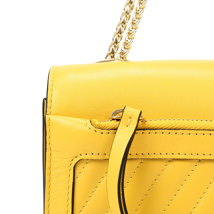 barbara milano(barbara milano) a黄色皮质单肩包