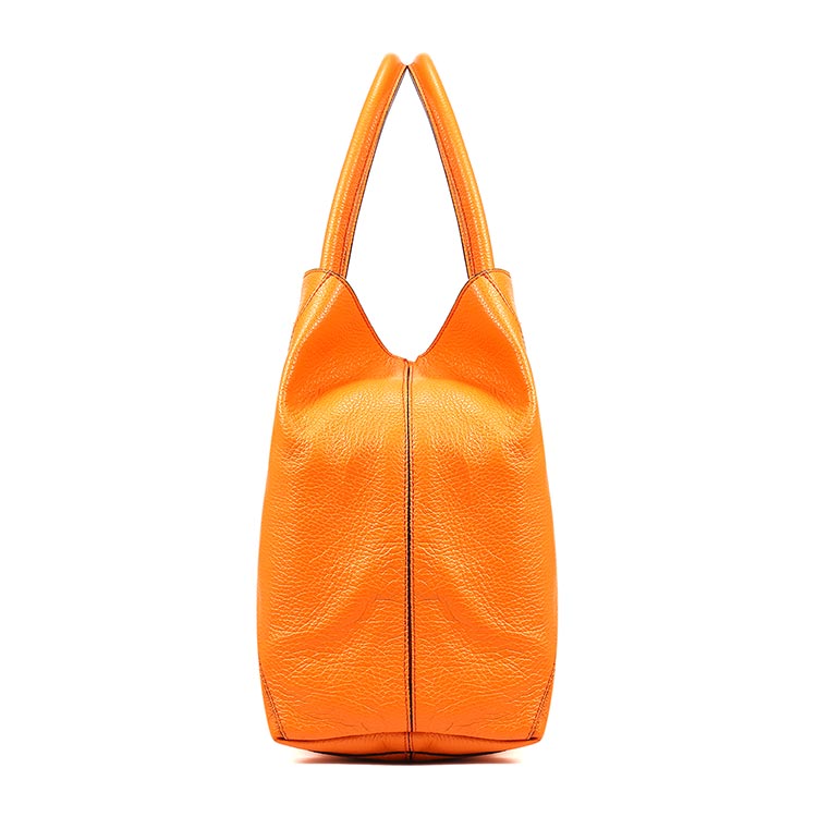 barbara milano(barbara milano) a橘色皮质手提包