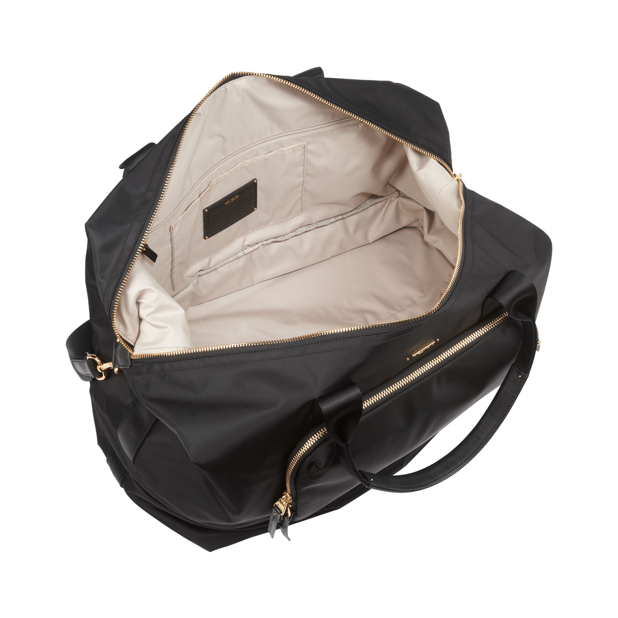 tumi voyageur系列女士超轻手提肩背两用尼龙拼皮可扩容小型旅行包