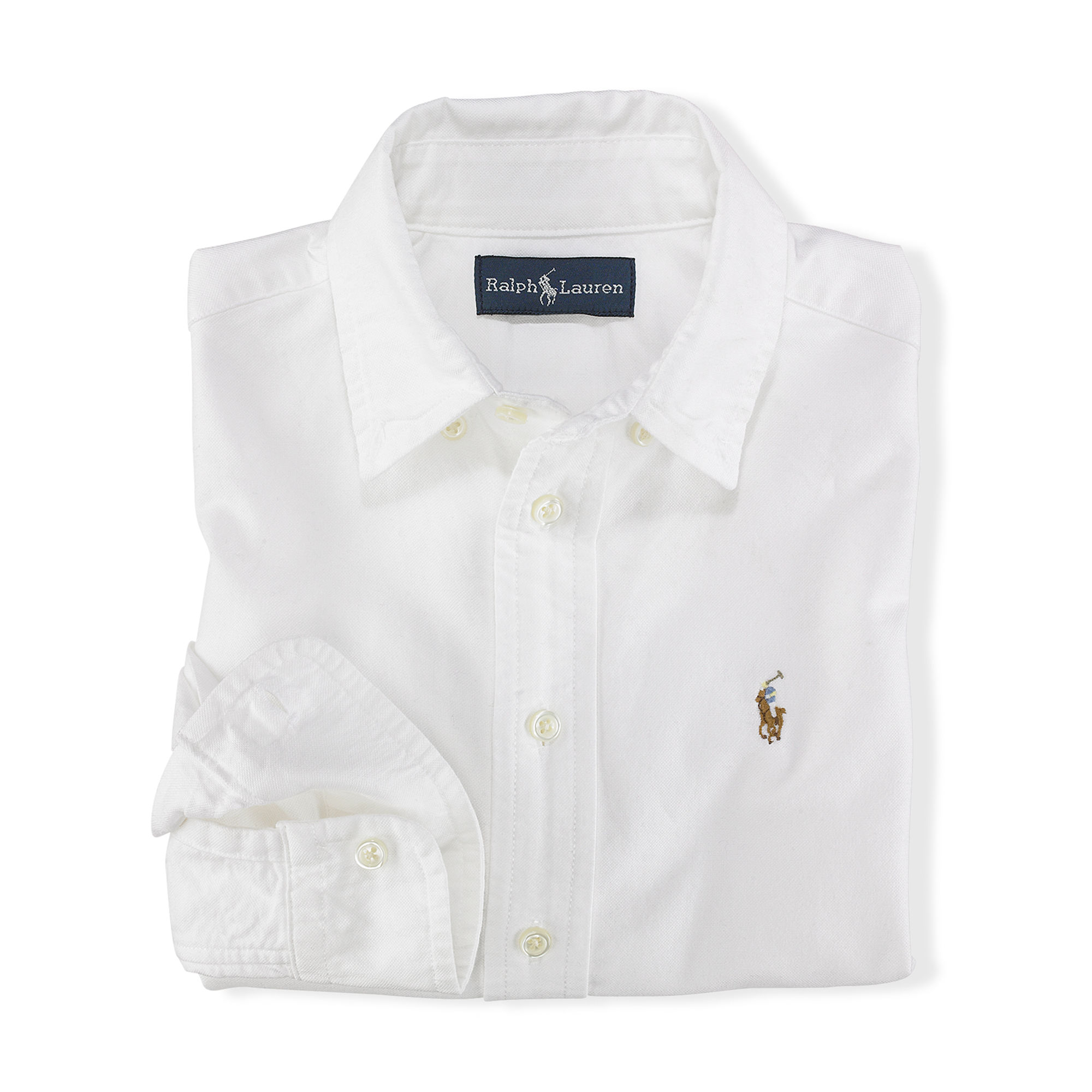 ralph lauren/拉夫劳伦 男童长袖全棉彩色马球标牛津衬衫3509787