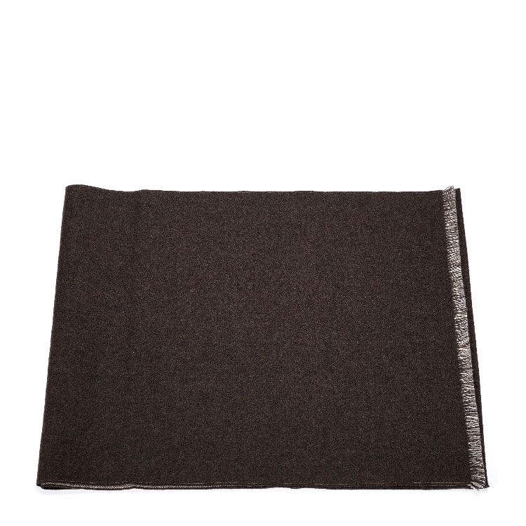 gucci(古驰) #灰咖色经典logo羊毛围巾 34*175cm