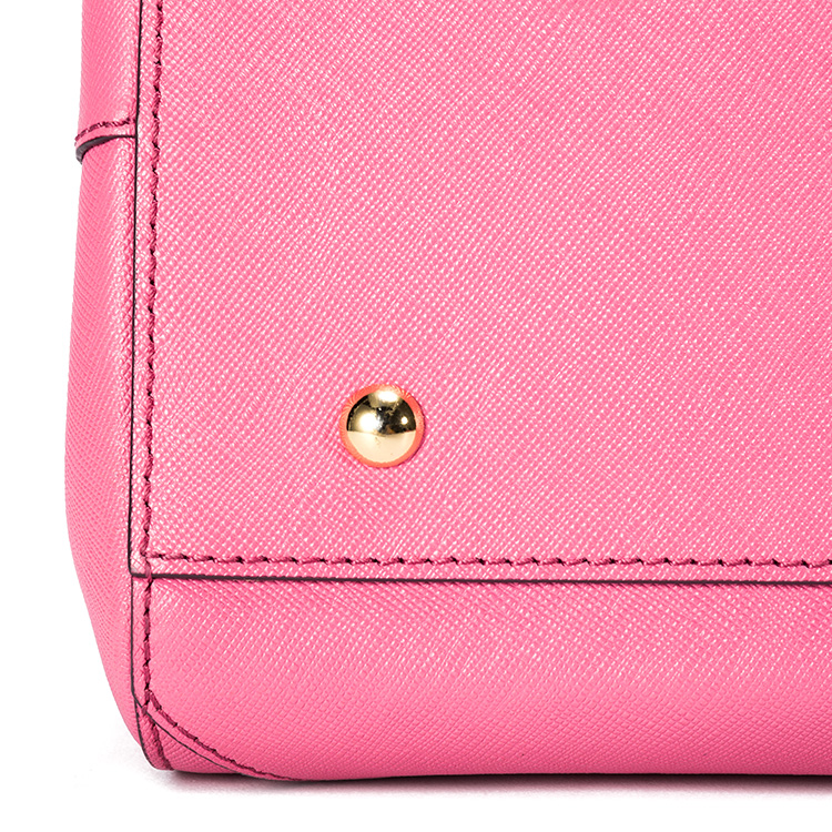 mcm(mcm) #粉色皮质女士手提单肩两用包