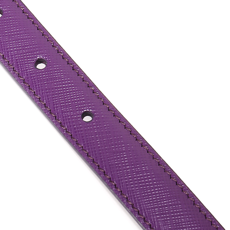 salvatore ferragamo(菲拉格慕) 紫色皮质蝴蝶结金扣窄版女士腰带