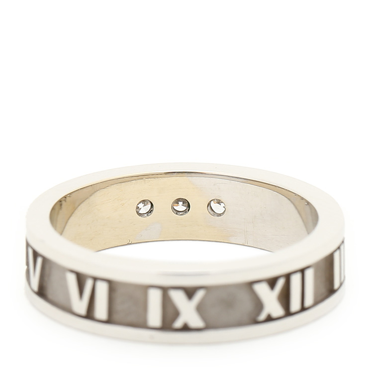 tiffany & co.(蒂芙尼) atlas 系列18k金三钻戒指47