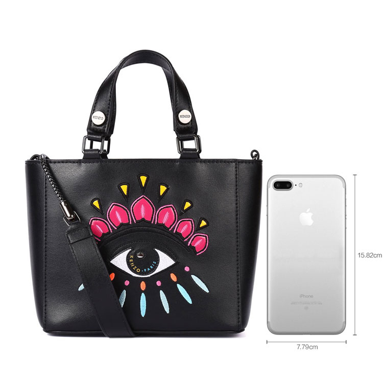 kenzo(高田贤三) 黑色pvc眼睛图案两用包