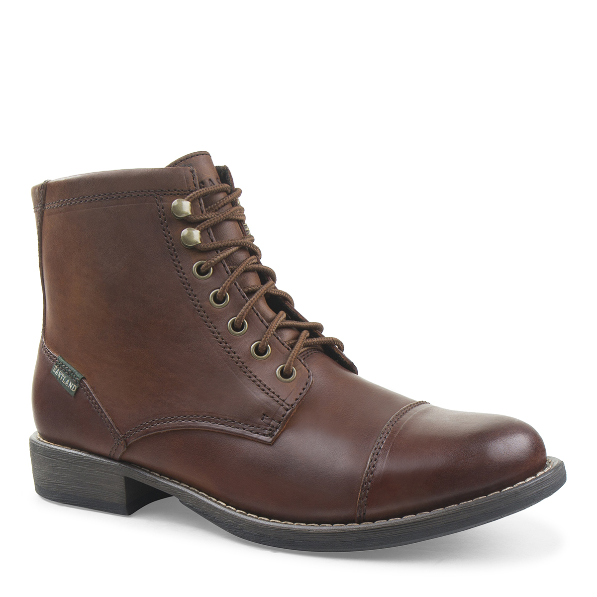 eastland男士真皮high fidelity高筒系带棕色战术靴工装靴沙漠靴7204